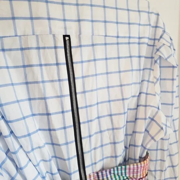 Natasha Zinko Blouse Check Print Corset Wrap Blouse - Picture 10 of 15